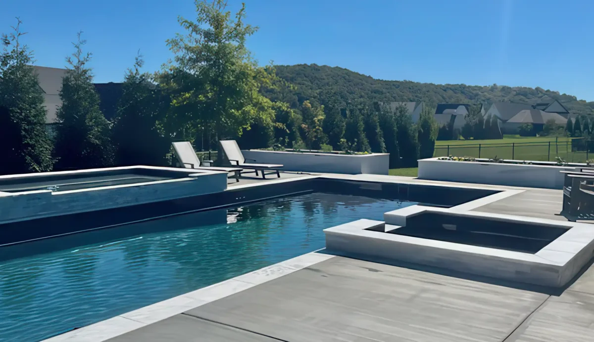 Aviva Pools Nashville South backyard pool project